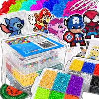 Prasowanka Koraliki do Prasowania Zestaw 9000 el Szablony Kuferek Wzory XXL