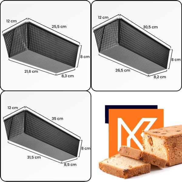KADAX Keksówka Forma Do Pieczenia Zestaw xxL 3szt zdjęcie 3