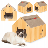 DRAPAK DLA KOTA DOMEK LEGOWISKO Z ZABAWKĄ EKOLOGICZNE MDF 40x35x34,5 COIL