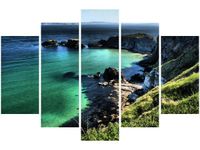 100CM 150CM OBRAZ 5 ELEM CARRICK-A-REDE WIDOK LINIĘ BRZEGOWĄ ŚCIENNY