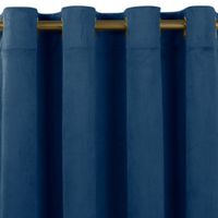 Zasłona VILA velvetowa na złotych przelotkach 200x270 indygo  Homede