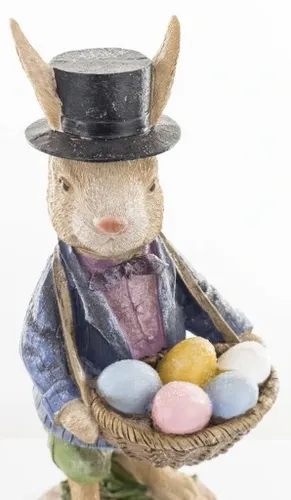 FIGURKA - WIELKANOCNY ZAJĄC KRÓLIK Z PISANKAMI III na Arena.pl