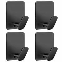 x4 WIESZAK HACZYK NA RĘCZNIKI UBRANIA ŚCIERKI GĄBKI CZARNY SAMOPRZYLEPNY 3M