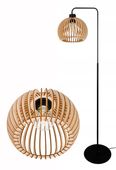 LAMPA STOJĄCA PODŁOGOWALOFT NA LED E27 STAŁA GIĘTA Z KLOSZEM DREWNO