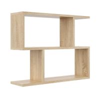 Geometryczna półka wisząca, regał, 70x18x55 cm, sonoma, mat | TYLETEGOTU