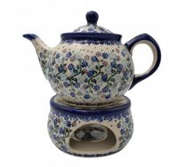 CZAJNIK Z PODGRZEWACZEM CERAMIKA BOLESŁAWIEC