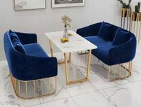 Stół z KAMIENIA CALACATTA CARRARA złoto 120x65