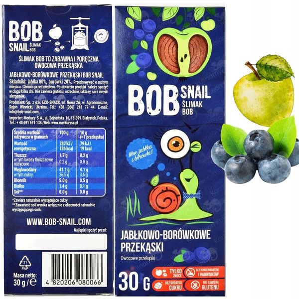 ŚLIMAK BOB SNAIL PRZEKĄSKA bez cukru glutenu 30G MIX SMAKÓW x 8szt 0,24KG zdjęcie 15