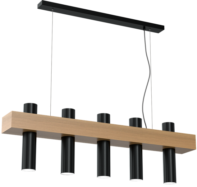 LAMPA WISZĄCA WEST BLACK 5XGU10 zdjęcie 1