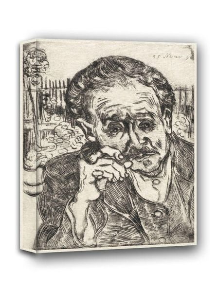 Dr Gachet Man with a Pipe, Vincent van Gogh - obraz na płótnie 30x40 cm zdjęcie 1