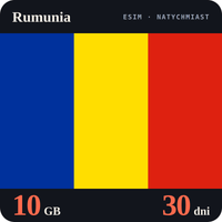 Karta eSIM Internet Rumunia 10 GB na 30 dni - bez rejestracji
