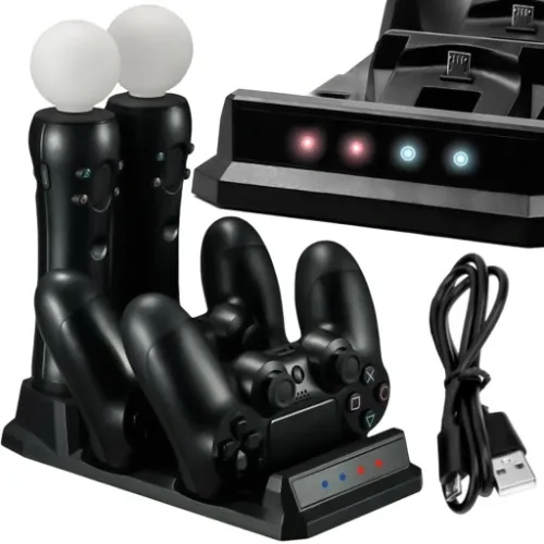 DUŻA Ładowarka STACJA DOKUJĄCA do PS4 DualShock MOVE Kontroler Pad 4w1 na Arena.pl