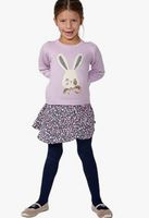Koroshi Girls Purple Long Sleeve Crew Neck Pullover 104-110 CM
