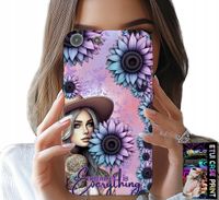 ETUI DO IPHONE 5 / 5S / 5C - KOBIETA W SŁONECZNIKACH, KOBIECE WZORY