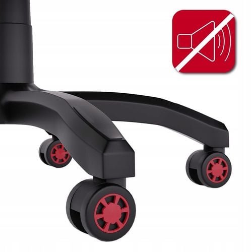 FOTEL GAMINGOWY CYBER CHAIRS SELECT RED - CZARNY - BIUROWY na Arena.pl