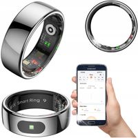 IMIKI Smart ring Inteligentny Pierścień Rozmiar 8 Srebrny Tętno Kroki Sen