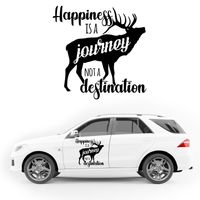 NAKLEJKA NA BOK AUTA dekoracyjna wodoodporna jeleń KAMPER samochód 35cm