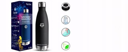 Butelka Termiczna Termos Bidon Kubek na Kawę Herbatę Stal Nierdzewna 500ml na Arena.pl