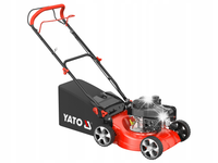 YATO KOSIARKA SPALINOWA 41cm BEZ NAPĘDU 123cm³ KOSZ 40L 7 STOPNI REGULACJI