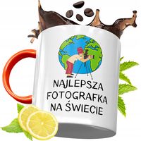 Kubek Pomarańczowy Dla Fotografa Prezent Z Nadrukiem Ze Zdjęciem