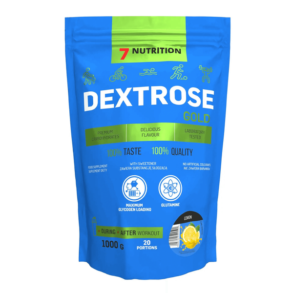 7Nutrition - Dextrose Gold 1 kg - cytrynowy zdjęcie 1