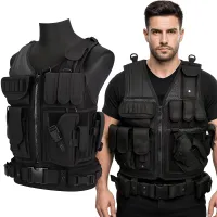 Kamizelka taktyczna wojskowa policyjna z pasem ochronna policja wojsko
