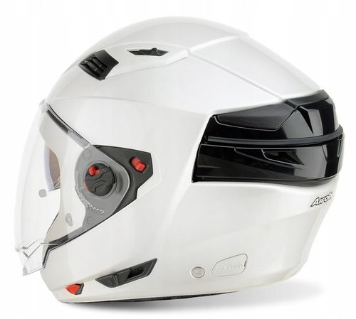 Kask Motocyklowy Z Wypinaną Szczęką Airoh Executive White Gloss Roz. XL na Arena.pl