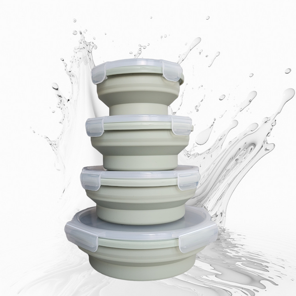 Zestaw pojemników na żywność Pojemnik silikonowy Lunch Box 4 różne zdjęcie 11