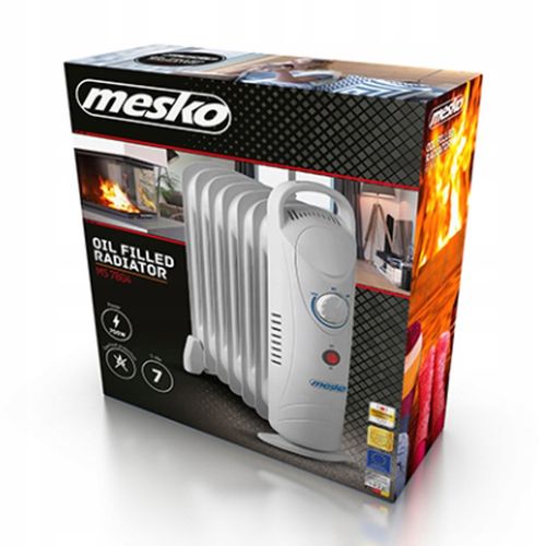 Grzejnik Olejowy Mesko MS 7804 - 7 Żeberek, 800W, Regulacja Temperatury na Arena.pl