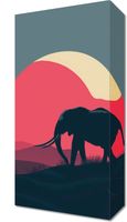 Obraz 20x40cm Słoń przy Czerwieni