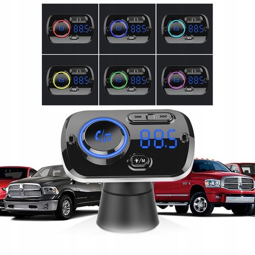 TRANSMITER BLUETOOTH FM SAMOCHODOWY 2X SZYBKA ŁADOWARKA USB-C AUX na Arena.pl