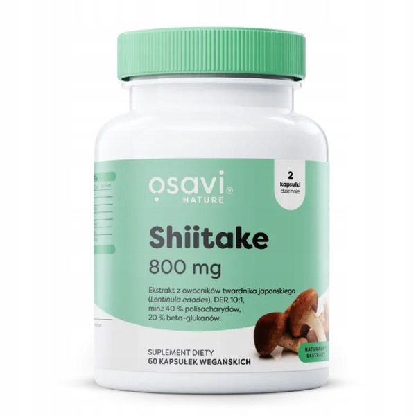 Osavi Shiitake 800mg - 60 vegan caps zdjęcie 1