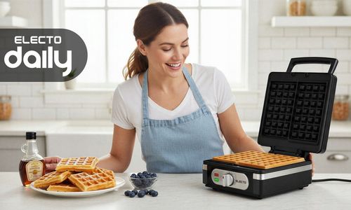 GOFROWNICA ELECTO 2200W Z REGULACJĄ TEMPERATURY 2 DUŻE CHRUPIĄCE GOFRY na Arena.pl