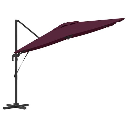 Parasol Roma Czerwony 286 x 285 x 265 cm Poliester i aluminium na Arena.pl