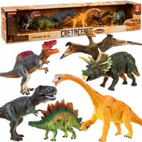 Dinozaury Duży Zestaw Figurek Ruchome Figurki Dinozaur x 6 Park dla Dzieci