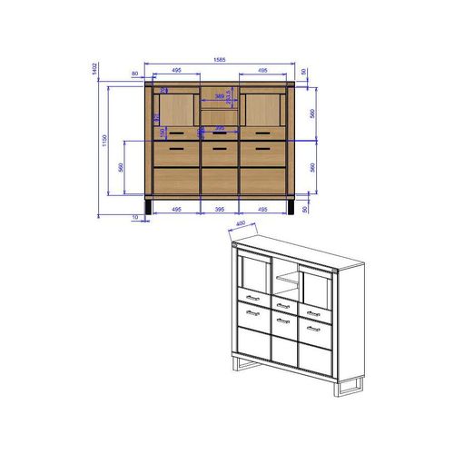 Kredens dębowy Como na Arena.pl