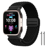Pasek do Garett Kids Vibe AI 4G pleciony opaska zegarek watch 20mm czarny