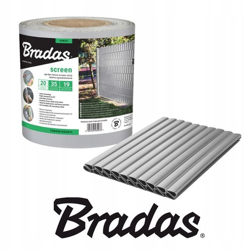 Taśma ogrodzeniowa SZARA 19 cm x 35 m OSŁONA NA OGRODZENIE PANELOWE PŁOT na Arena.pl