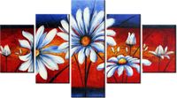 75CM 120 OBRAZ 5 ELEM POLNE KWIATY ŚCIENNY DRUK