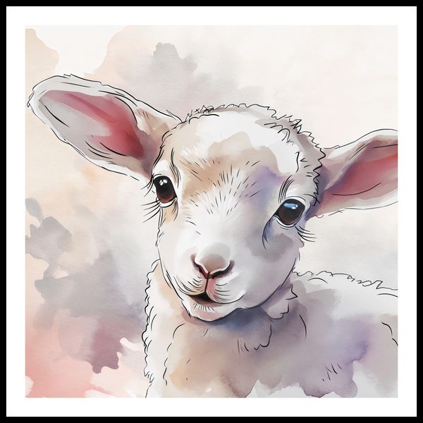 Plakat 90x90cm Mała Owieczka zdjęcie 3