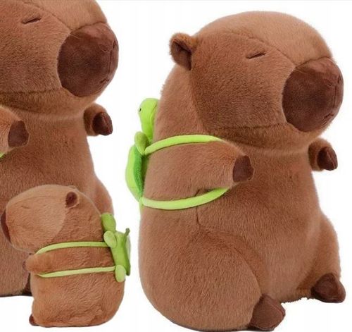 KAPIBARA PLUSZOWA MASKOTKA 55 CM ZABAWKA Z PLECAKIEM ŻÓŁWIK MIĘKKA PLUSZAK na Arena.pl