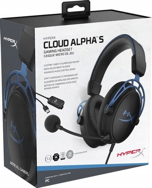 Słuchawki gamingowe HyperX Cloud Alpha S Niebieskie zdjęcie 2