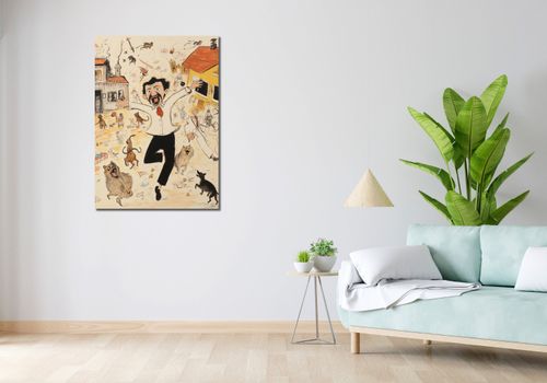 Obraz 70x100cm Chaos w Miasteczku na Arena.pl