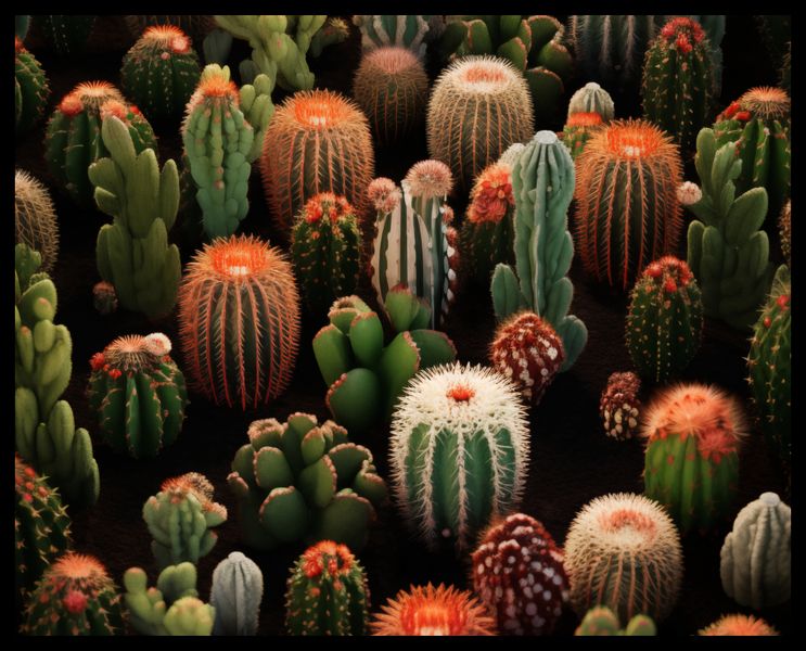 Plakat 50x40cm Ogród Kaktusów zdjęcie 2