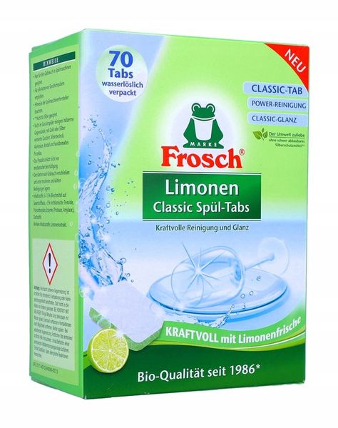 FROSCH Classic Lemon Tabletki do Zmywarki Skuteczne i Biodegradowalne x70 zdjęcie 8