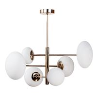 Molekułowa lampa zwisowa Omi 1197 Zumaline kulista biała złota