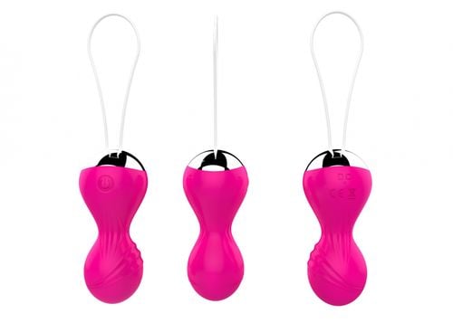 kulki vibrating silicone kegel balls usb 10 function / remote control  pink na Arena.pl