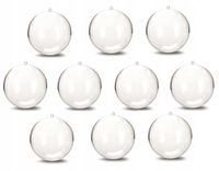 10 X BOMBKA AKRYLOWA PCV BOMBKI kula kule Z ZAWIESZKAMI do wypełnienia 12CM