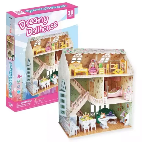 Puzzle 3D 160 elementów. Domek dla lalek zdjęcie 1