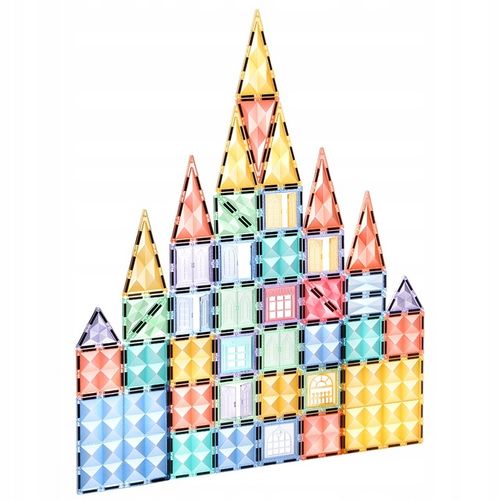 Klocki magnetyczne dla dzieci duże edukacyjne zestaw konstrukcyjny 100 el na Arena.pl